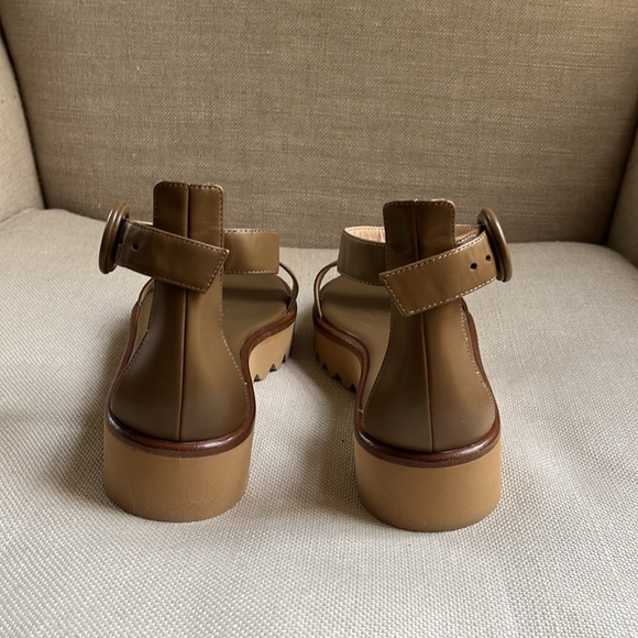 Gianvito Rossi Brown Platform Sandals Ankle Strap Eleanor US 6 36 - Picture 6 of 9